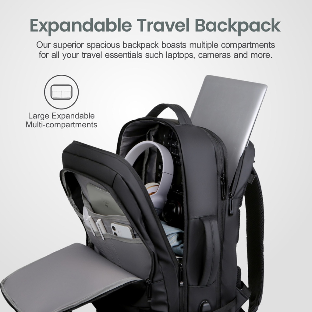 ASTRUM LB310 BACKPACK PU TRAVEL EXPEND BLACK