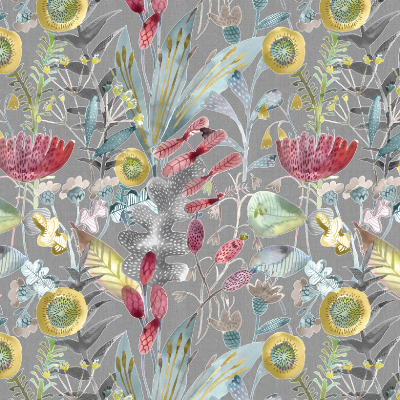 Silkhouse Bloomingdale - Walk in the Park Botanical Dual-Purpose Fabric in Feather (280cm Wide)