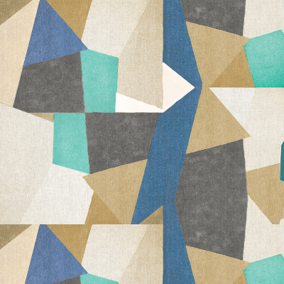 Silkhouse Borneo - Matisse Abstract Geometric Dual-Purpose Fabric in Oxford (280cm Wide)