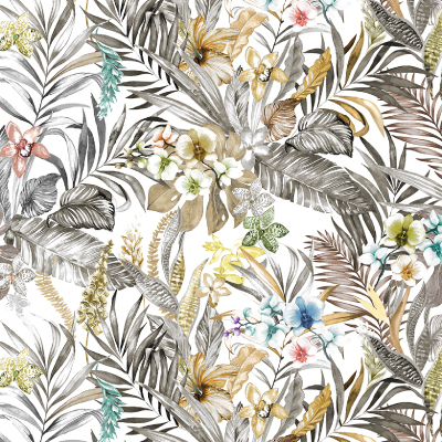 Silkhouse Borneo - Pia Toronto Botanical Dual-Purpose Fabric in Fresh Linen (280cm Wide)