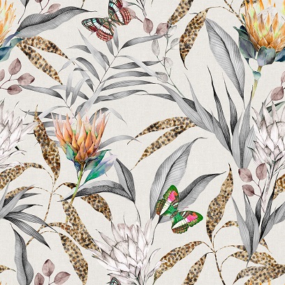 Out Of Africa Alika Winter Printed Cotton Fabric (280cm Wide)