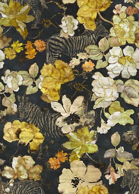 Out Of Africa Sarabi African Sky Printed Velvet Fabric (140cm Wide)