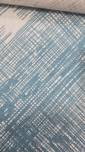 River Fabric Filius Azzure Modern Diagonal-Stripe 72% Polyester / 28% Linen Curtain Fabric – 280 cm Wide, 285 GSM