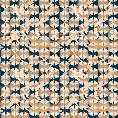 Silkhouse Henri The Blues Geometric Fabric 280cm